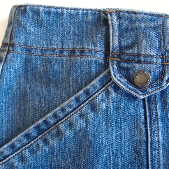 Jones New York Signature Jeans Mini Skirt Above Knee Indigo Blue Denim Size 10 - Picture 4 of 7